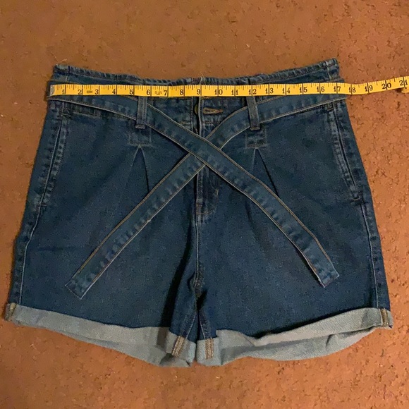 ana paperbag blue jean shorts - Picture 6 of 7
